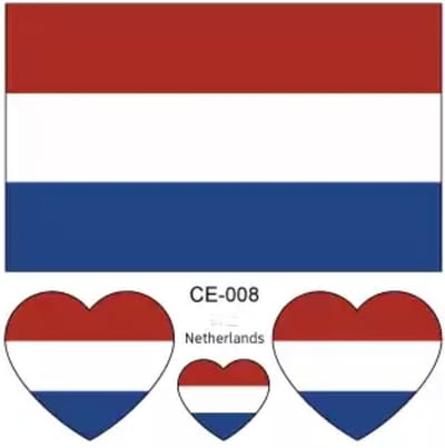 Akyol - Tattoo Nederlandse vlag – koningsdag - sticker koningsdag - bevrijdingsdag - bevrijdingsdag sticker - tattoo koningsdag - Holland tattoo - tattoo nederland - WK - tattoo met Nederlandse vlag - 1 vel met tattoos – nep tattoo - rood wit blauw