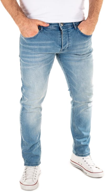 WOTEGA Heren Jeans Alistar – Katoen Stretch – Blauw – 5-pocket