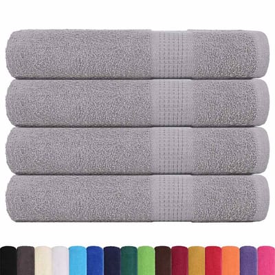 vidaXL - Saunahanddoeken - FROGN - 4 - st - 80x200 - cm - 360 - g/m² - grijs