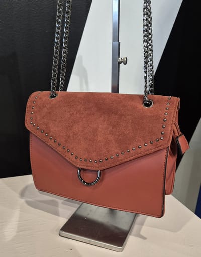 Mix en Match - Tas - Schoudertas - Crossbody tas - Brique - Schakel - Schouderriem