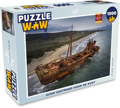 Puzzel Schip gestrand voor de kust - Legpuzzel - Puzzel 1000 stukjes volwassenen