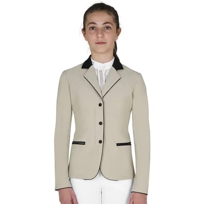 Equestro SS26 Wedstrijdjasje Zip Kids Tan 8