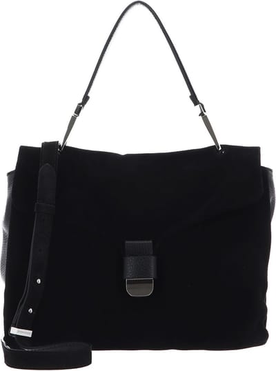 COCCINELLE Leren schoudertas Coccinelle Neofirenze Sued Handbag Noir zwart