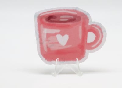 Liefdes Koffie Sticker - Valentijn VolksWagen | Vera's Arts & Dice | Schattige Stickers - Handgemaakte Stickers - Journaling - Bullet Journal - Scrapbooking - Leuke Stickers - Laptop Sticker - Telefoon Sticker