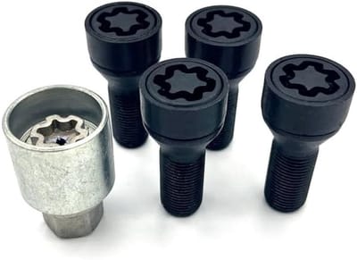 Velgenslot Set - Wielsloten Bouten - Voorkom Diefstal - Verzwaarde Roterende Ring - M12x15 - Grijs Zilver