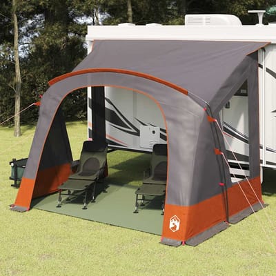 vidaXL Caravan Tent 3-Persoon 3-persoons Grijs en Oranje