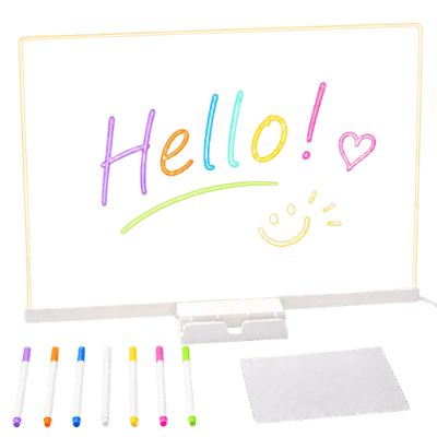 Acryl LED Schrijfbord met USB-Voeding en Stiften
