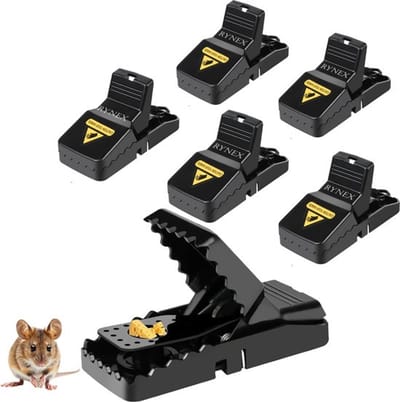 Rynex muizenval - 6 stuks - muizenvallen voor binnen en buiten - muizengif alternatief