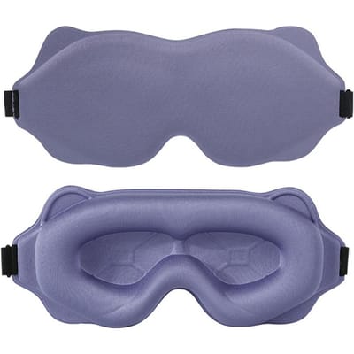 3D Slaapmasker Lichtblokkerend Slaapmasker Voor Ogen Zacht Slaaphulpmiddel Oogmasker Reizen Oogschaduw Nacht Ademend paars