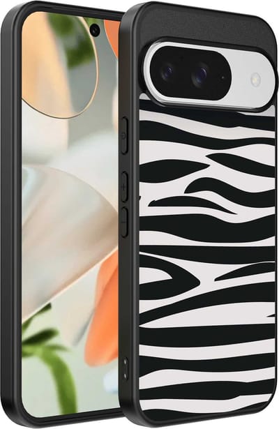 Geschikt voor Google Pixel 9 Telefoonhoesje met zebra opdruk - TPU backcover case zebra design - Zwart Wit - Smartphonica geschikt voor Google Pixel 9