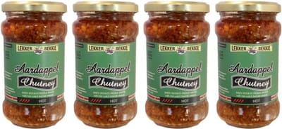 Lekker-Bekkie Potato Chutney 290ml -Lekker Bekkie Aardappel Chutney - Bestel nu 4 stuks Lekker Bekkie Aardappel Chutney - Heet en ervaar de ultieme Surinaamse smaakbeleving!