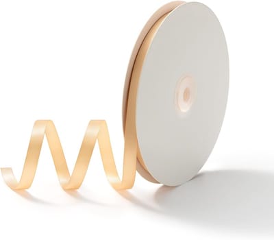 Satin Geschenkband 10mm x 45m, Decoratieve Ribbons voor Cadeauverpakking, Trouwribbons en Creatief Knutselen, Goudkleurig