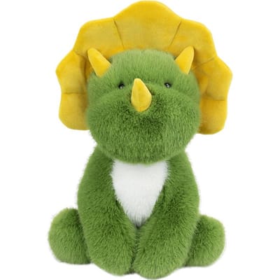 Schattig Hoge Kwaliteit Dinosaurussen Pluche Speelgoed Cartoon Groene Triceratops Pop Zacht Dinosaurussen Dier Gevuld Kussen Kinderverjaardagscadeau 30-35cm