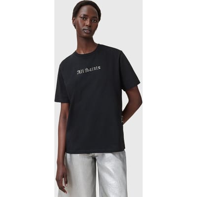 AllSaints Wings Bf Tee Black Taglia: L | Maglie Sportivi Outlet | Donna | Nero