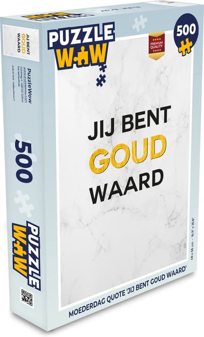 Puzzel Mama - Quotes - Jij bent goud waard - Spreuken - Legpuzzel - Puzzel 500 stukjes