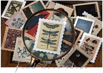 Postzegelstickers - Insecten - 46 stuks - Stickers in postzegelvorm