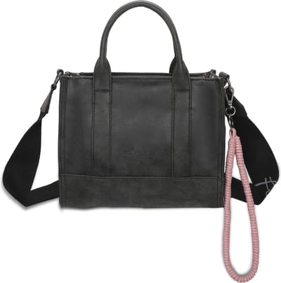 Fritzi aus Preußen Schoudertas Handtas Fritzi SquareN Vintage Crossbody Bag Black Idol Zwart