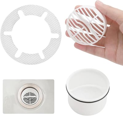 Allecto plus - Haarzeef voor douche - Afvoergarnituur - Haarvanger en vervanging - Diameter 70 mm - Sifon - Doucheafvoer.