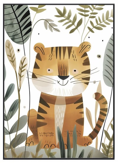 No Filter - Poster voor Baby- en Kinderkamer - Jungle Poster - Tijger Poster - A3 (30x40 cm) - 250 grams papier - Kinderkamer decoratie