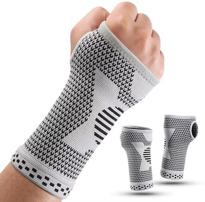 Verstelbare Polsbrace voor Sport & Gym – Polsbescherming, Handpalm Guard, Compressie Handschoenen tegen Carpaal Tunnel - Maat XL