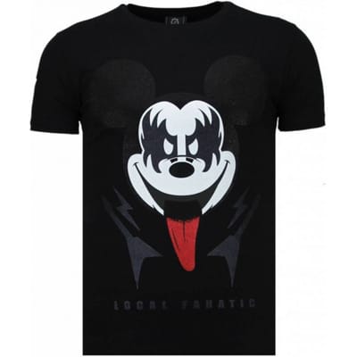 Local Fanatic Kiss my mickey rhinestone t-shirt
