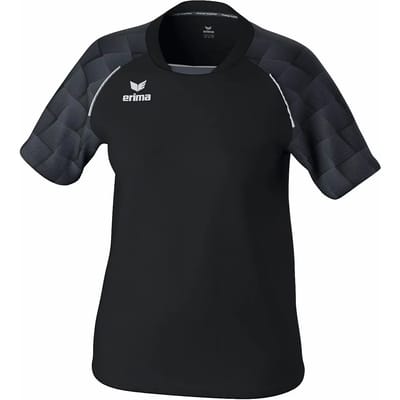 Erima Evo Star Shirt Korte Mouw Dames - Zwart / Slate Grey | Maat: 36