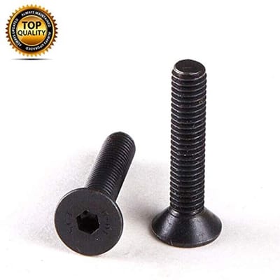 Dailygoods- Bevestigingsschroeven 5 stuks - Zeskantig/verzonken - Schroeflengte 8 mm - Diameter M5 - Kleur zwart - Geschikt voor inbussleutel - Schroeven