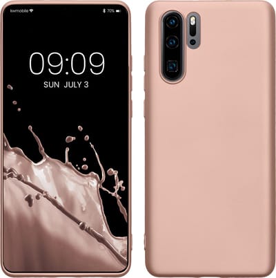 kwmobile telefoonhoesje geschikt voor Huawei P30 Pro - Hoesje voor smartphone - Back cover in metallic roségoud