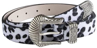 Western Riem - Luipaard Wit | Riemlengte 70-90 cm | Furry Imitatieleer | Fashion Favorite