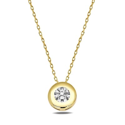Juwelier Zwartevalk 14 karaat gouden collier met zirkonia - 15.063-7.1
