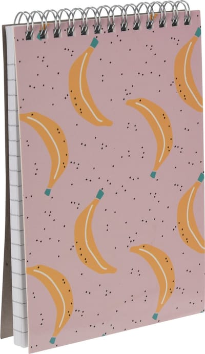 Notitieblok met spiraal Banaan