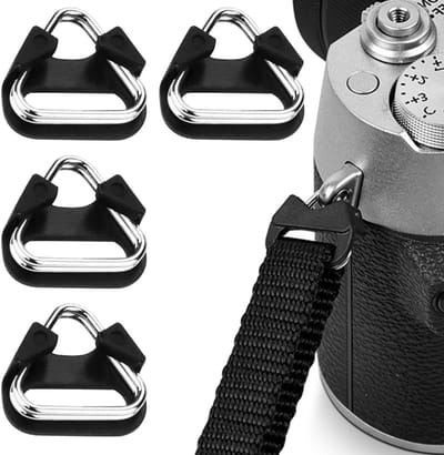 4-delige Camera Strap Ringen met Beschermkap, Verstelbare Haak voor Camera, Duurzaam en Veilig
