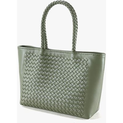 Lente Handgeweven Leren Tas Niche Eenvoudige Leren Dames Tas Veelzijdige Dames Schoudertas voor Dagelijks Gebruik