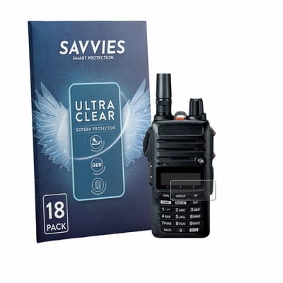 Savvies - Screenprotector voor Yaesu FTA-250 - Folie Beschermfolie transparant 18 Stuks