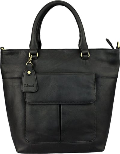 Leren Shopper Dames – Zwart – Charlotte – Echt Rundleer – Ruim & Stijlvol – Just Lioné
