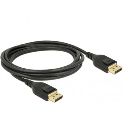 Delock 85660 DisplayPort-kabel DisplayPort Aansluitkabel DisplayPort-stekker 2 m Zwart Vergulde steekcontacten, Verdraaid, Afgeschermd (drievoudig),