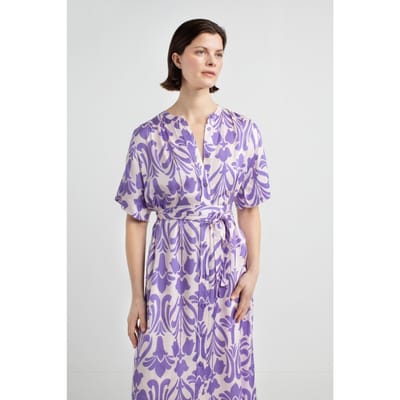 Josephine & Co Joelle Dress Purple Print Größe: 34 | Blusenkleider Outlet | Damen | Violett