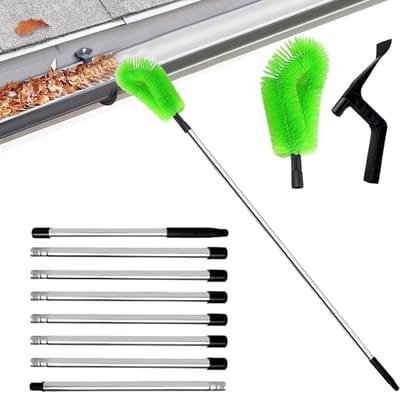 Dakgootreiniger Gereedschap - Huis Onderhoud - Vuil Verwijderen - Flexibele Kop - 30 cm - Roestvrij Staal