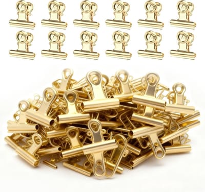 100 Stuks Kleine Bulldog Paperclips 22mm - Multifunctionele Metalen Clips voor Foto's, Tekeningen en Kantoorgebruik