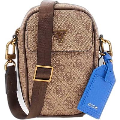 GUESS schoudertas Milano Crossbody Micro Bag Dark Black donkergrijs