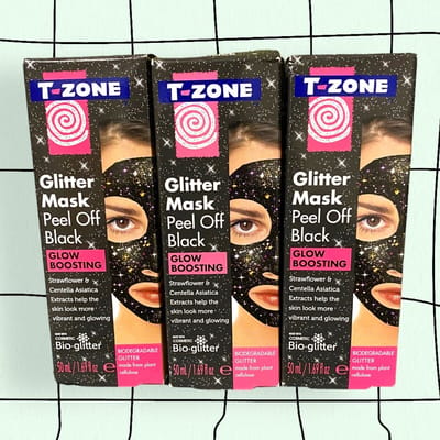 T-Zone Glitter Mask Peel Off Black 50ml X 3 PACKS