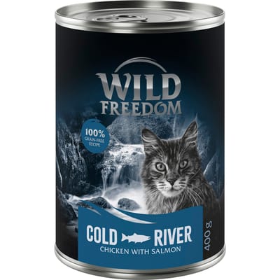 6x400g Adult Cold River Zeezalm & Kip Wild Freedom Kattenvoer