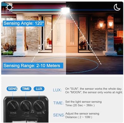 LED Spot met Bewegingsdetector 20W - Superheldere Buitenverlichting voor Tuin, Terras en Garage