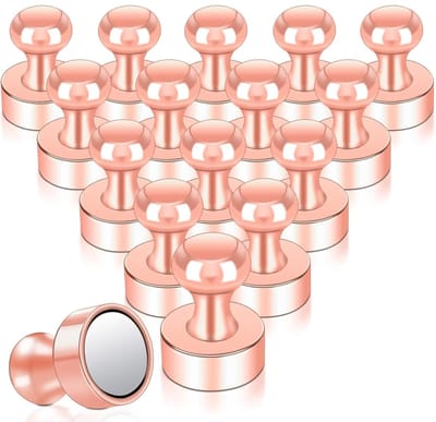 Extra sterke neodymium magneten - 16-pack mini magneten voor koelkast, whiteboard en pinbord in roségoud