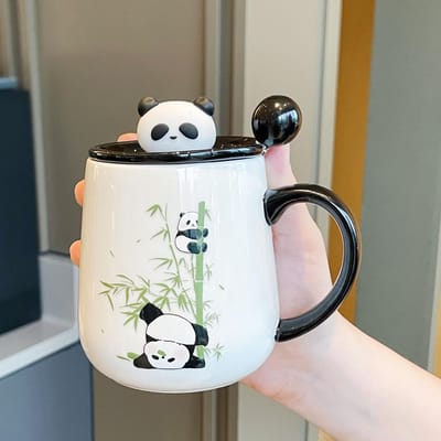 Mok Geschenkdoos Nieuwe Stijl Dames Panda Kop Souvenir Keramische Waterbeker Koffiekop 301-400ml