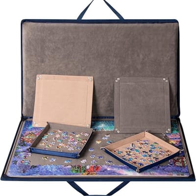 SAVI® Puzzelkoffer – Puzzelmap – Puzzelmat 1000 Stukjes – Puzzelbord - Veelkleurig - ‎80cm x 55cm x 1cm