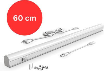 Prinos LED Kastverlichting 60 cm compleet met snoer en stekker - Onderbouwverlichting