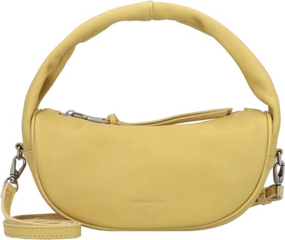 FREDsBRUDER Leren Handtas Schoudertas Bobonia Mini Hobo Bag Capri Yellow Geel