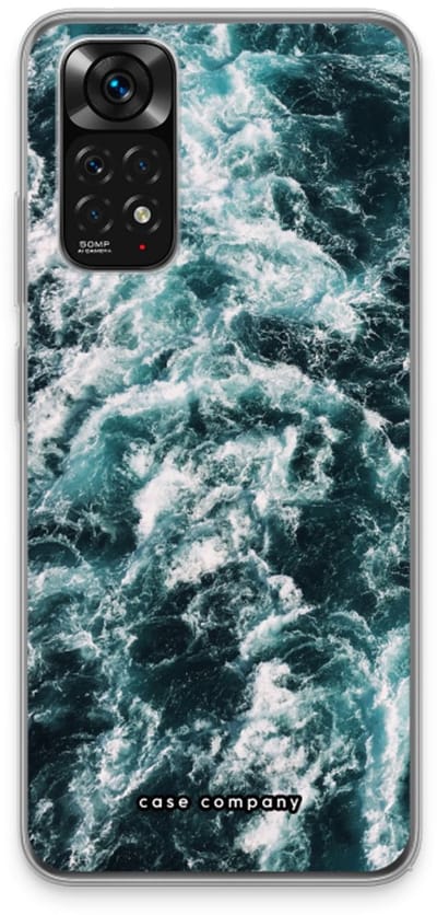 Case Company® - Hoesje geschikt voor Xiaomi Redmi Note 11 hoesje - Zee golf - Soft Cover Telefoonhoesje - Bescherming aan alle Kanten en Schermrand