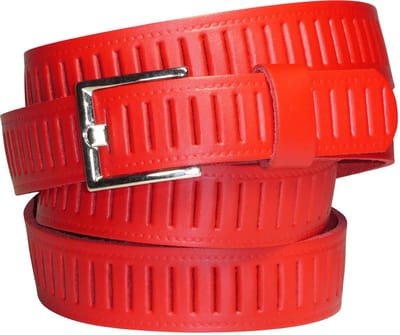 Pierre Mouton Sleufriem - Kledingriem - Leer - Splitleder - Volwassenen - Heren - Rood - 30mm - 120cm